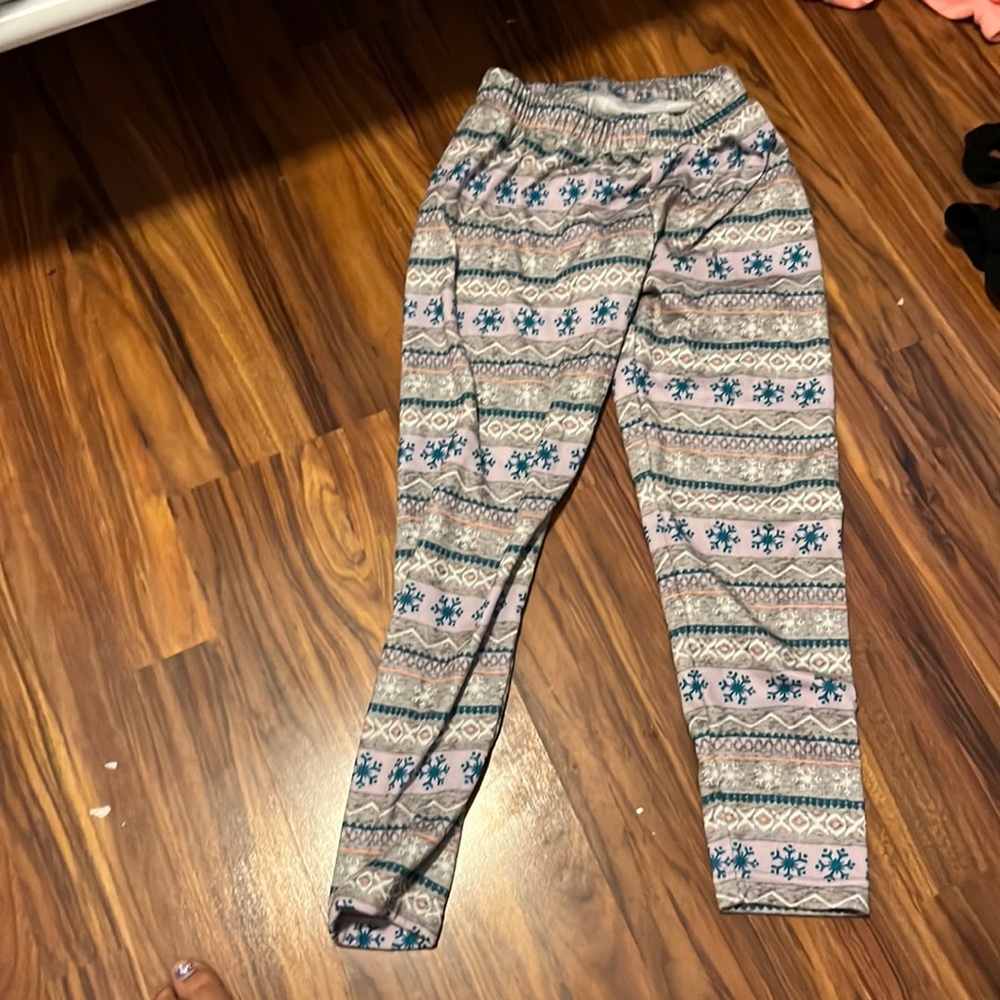 Christmas sweatpants fuzzy on the inside